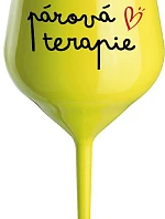 PÁROVÁ TERAPIE - žlutá nerozbitná sklenice na víno 470 ml