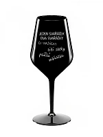 SVAŘÁČEK - černá nerozbitná sklenice na víno 470 ml