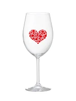 SRDCE - čirá sklenice na víno 350 ml