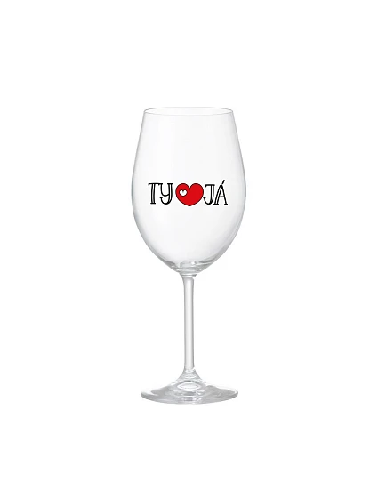 TY A JÁ - čirá sklenice na víno 350 ml TY A JÁ - čirá sklenice na víno 350 ml
