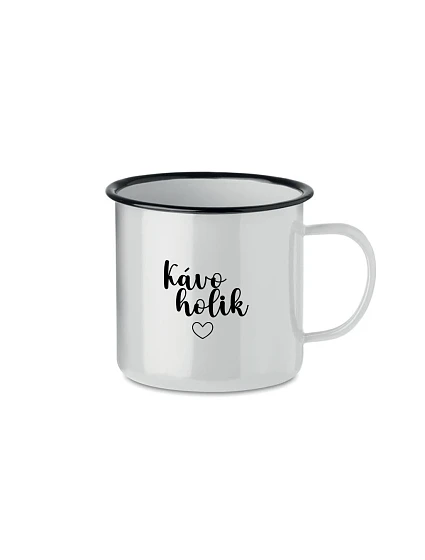 KÁVOHOLIK - bílý plecháček 350 ml KÁVOHOLIK - bílý plecháček 350 ml