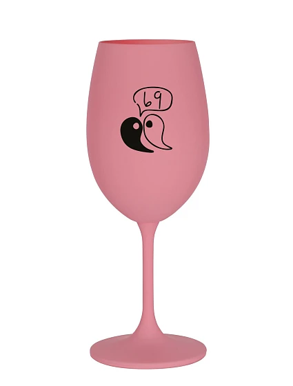 69 - růžová sklenice na víno 350 ml 69 - růžová sklenice na víno 350 ml
