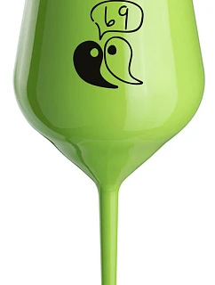 69 - zelená nerozbitná sklenice na víno 470 ml