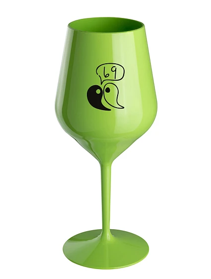 69 - zelená nerozbitná sklenice na víno 470 ml 69 - zelená nerozbitná sklenice na víno 470 ml