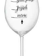 ZLATÉ PRASE, JEŽÍŠEK, VEČEŘE - čirá sklenice na víno 350 ml