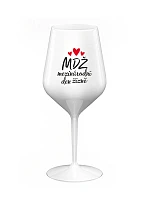 MEZINÁRODNÍ DEN ŽÍZNĚ - bílá nerozbitná sklenice na víno 470 ml