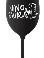 VÍNOSAURUS - černá sklenice na víno 350 ml