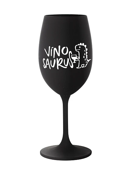 VÍNOSAURUS - černá sklenice na víno 350 ml VÍNOSAURUS - černá sklenice na víno 350 ml