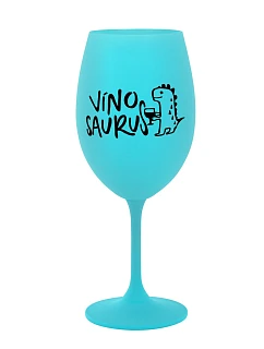 VÍNOSAURUS - tyrkysová sklenice na víno 350 ml