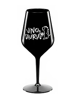VÍNOSAURUS - černá nerozbitná sklenice na víno 470 ml