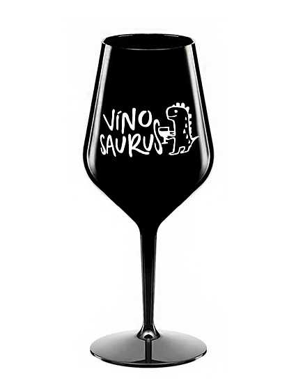 VÍNOSAURUS - černá nerozbitná sklenice na víno 470 ml VÍNOSAURUS - černá nerozbitná sklenice na víno 470 ml