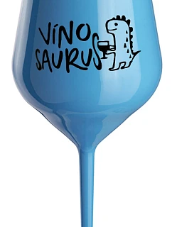 VÍNOSAURUS - modrá nerozbitná sklenice na víno 470 ml
