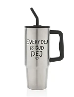 EVERY DEJ IS GUD DEJ - stříbrný cestovní termohrnek 900 ml