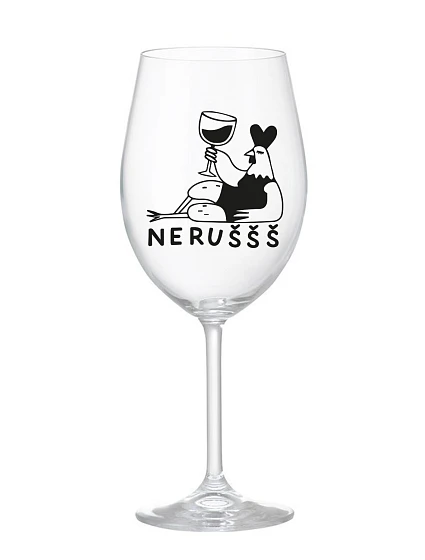 NERUŠŠŠ - čirá sklenice na víno 350 ml