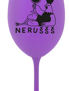 NERUŠŠŠ - fialová sklenice na víno 350 ml