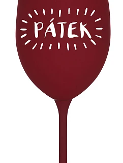 PÁTEK - bordó sklenice na víno 350 ml