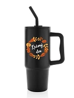 KRÁSNÝ DEN (PODZIM) - černý cestovní termohrnek 900 ml