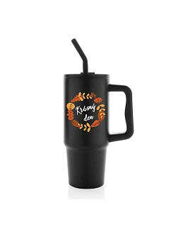 KRÁSNÝ DEN (PODZIM) - černý cestovní termohrnek 900 ml