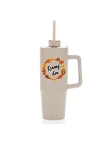 KRÁSNÝ DEN (PODZIM) - béžový cestovní termohrnek s průhledným víčkem 900 ml KRÁSNÝ DEN (PODZIM) - béžový cestovní termohrnek s průhledným víčkem 900 ml