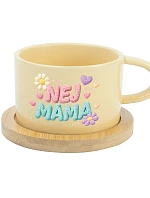 NEJ MÁMA - žlutý hrníček makronka 200 ml