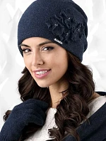 Dámská čepice model 163338 tmavě modrá - Kamea