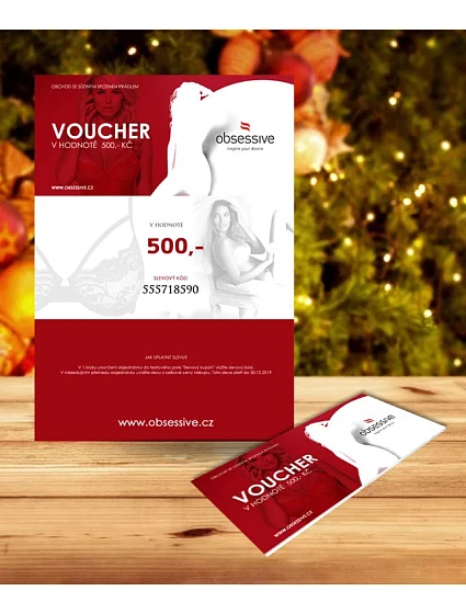 ELEKTRONICKÝ DÁRKOVÝ VOUCHER OBSESSIVE - 500 KČ ELEKTRONICKÝ DÁRKOVÝ VOUCHER OBSESSIVE - 500 KČ
