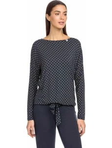 Dámské pyžamo 15068 - 572 tmavě modrá s puntíky - Vamp