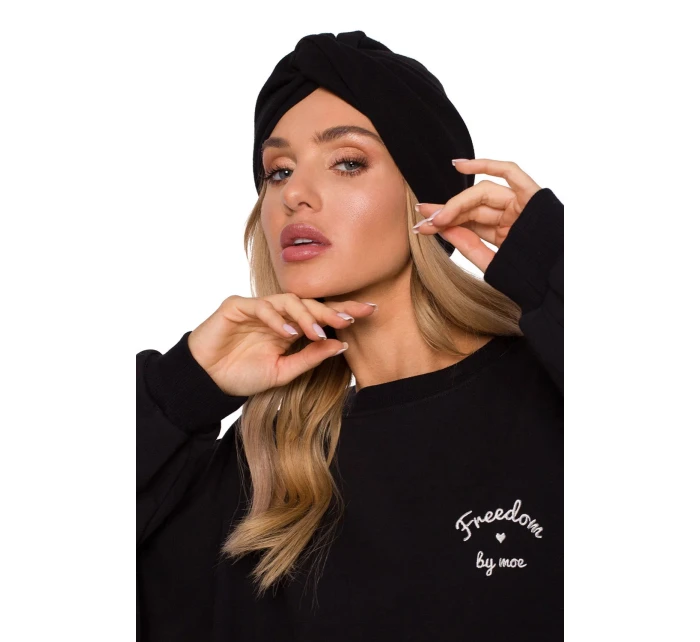 Dámská čepice turban M601 Černá - Moe Dámská čepice turban M601 Černá - Moe