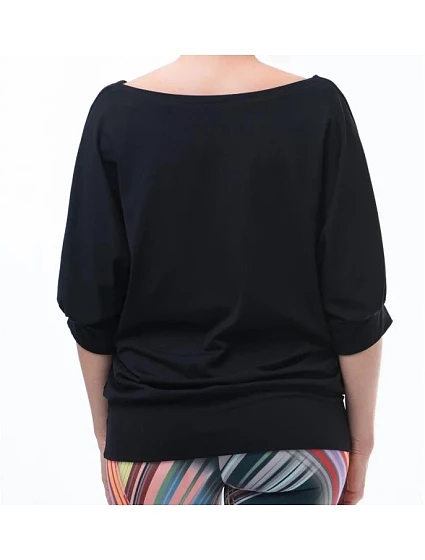 Dámské černé triko s 3/4 netopýřím rukávem  model 17143850 - Litex