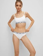 Dámská tanga Triplet Thong Stripe 3 pack 50469681 bílá - Hugo Boss