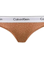 Dámské kalhotky F3787E 796 hnědá/vzor - Calvin Klein