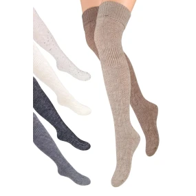 Dámské vlněné nadkolenky 089 šedá - Steven