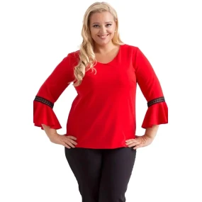 Dámská halenka model 18804449 Tmavě červená - Karko