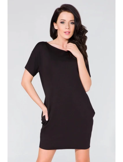 Dámské denní šaty T130/7 černé - Tessita Dámské denní šaty T130/7 černé - Tessita