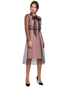 Dámské šaty K039 Powder Pink - Makover