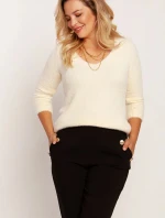 Dámský svetr SWE 249 bílý - MKM