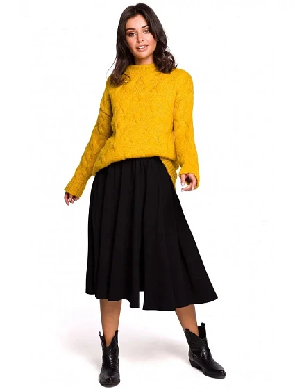 Dámský svetr model 19344948 Hořčicová - BeWear