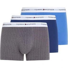 Pánské boxerky 3P TRUNK PRINT UM0UM02768 0W2 modré - Tommy Hilfiger Pánské boxerky 3P TRUNK PRINT UM0UM02768 0W2 modré - Tommy Hilfiger
