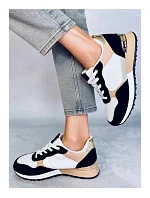 Dámské sportovní boty BB2216 Bílo-černo-béžová - Inello