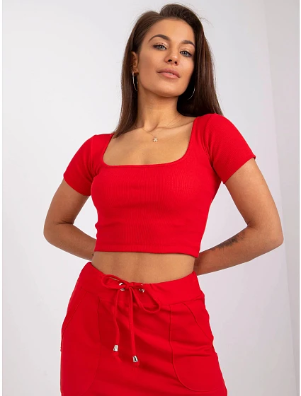 Dámské tričko TOP RV TS model 20776226 Červená - Rue Paris