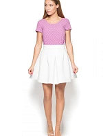 Dámská halenka K411 Fialková s bílou vzor - Katrus