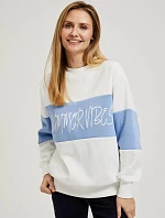 Dámská mikina BL-4309 Bílá s modrou - Moodo