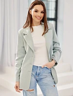 Dámské sako ZAK0016 sv.tyrkys - Roco Fashion