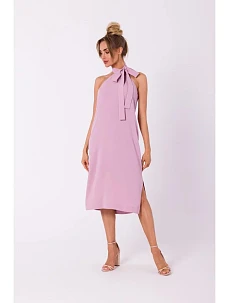 Krepové šaty M736 lila - Moe