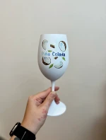 PIÑA COLADA - bílá sklenice na víno 350 ml