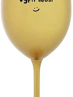 NĚKDO TO VYPÍT MUSÍ - zlatá sklenice na víno 350 ml