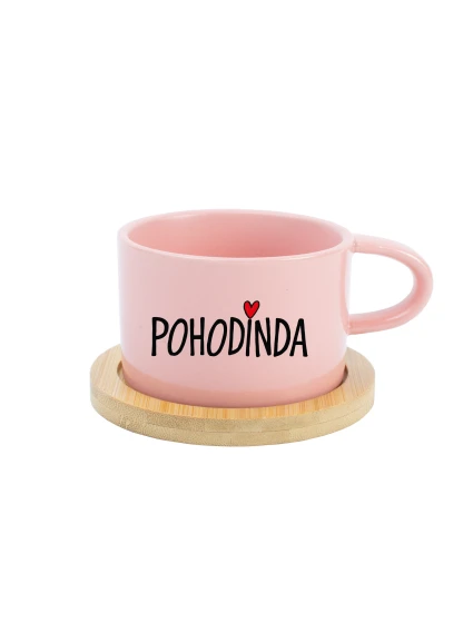 POHODINDA - růžový hrníček makronka 200 ml POHODINDA - růžový hrníček makronka 200 ml