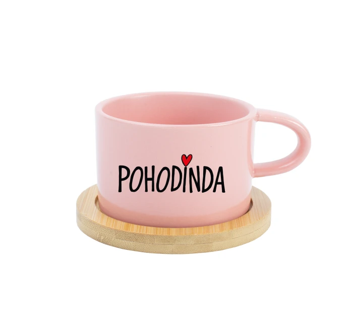 POHODINDA - růžový hrníček makronka 200 ml POHODINDA - růžový hrníček makronka 200 ml