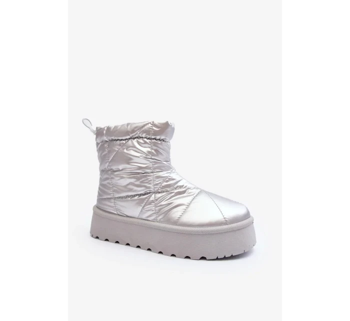 Dámské sněhule na masivní platformě VL226P Stříbrná - Seastar Dámské sněhule na masivní platformě VL226P Stříbrná - Seastar