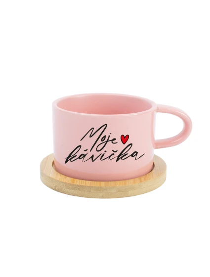 MOJE KÁVIČKA - růžový hrníček makronka 200 ml MOJE KÁVIČKA - růžový hrníček makronka 200 ml